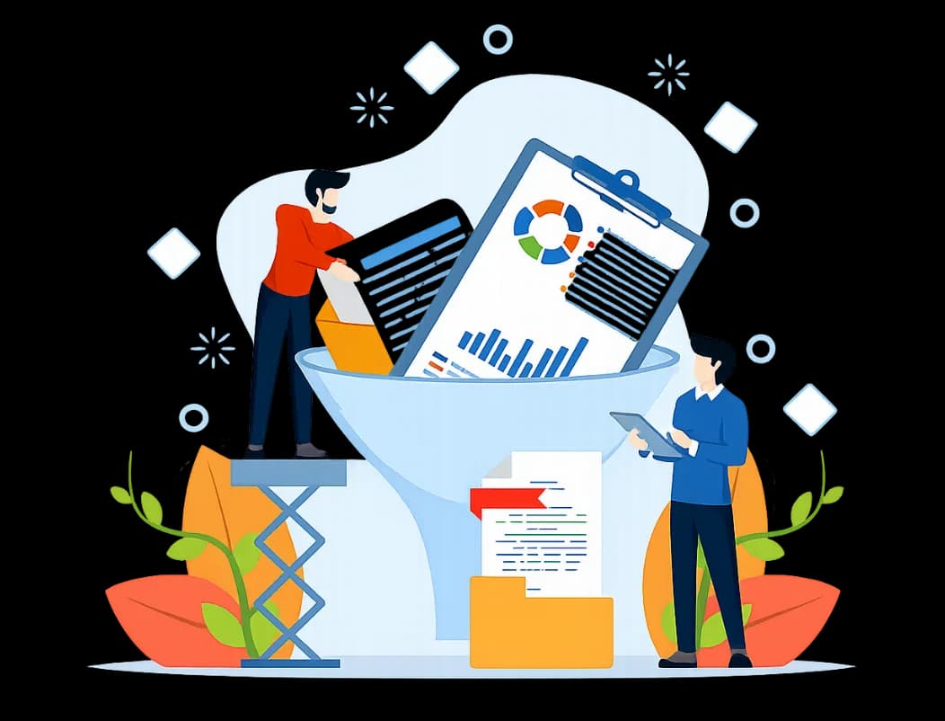 Funnel and attribution visual